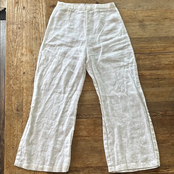Faithfull the Brand White Linen Trousers - Picture 1 of 5
